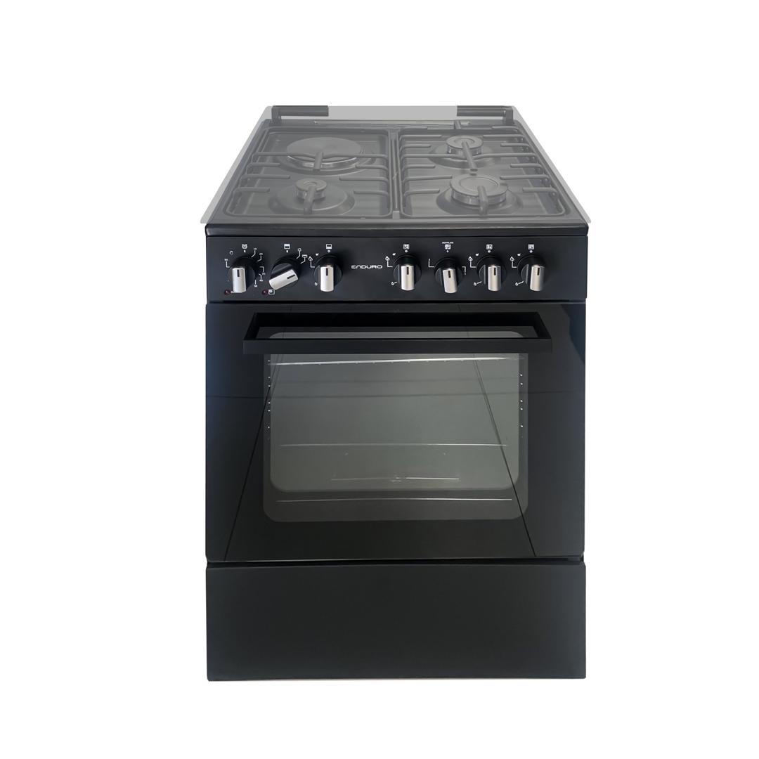 CUISINIERE ENDURO 4FEUX 60X60 3F A GAZ 1F ELECTRIQUE + FOUR A GAZ