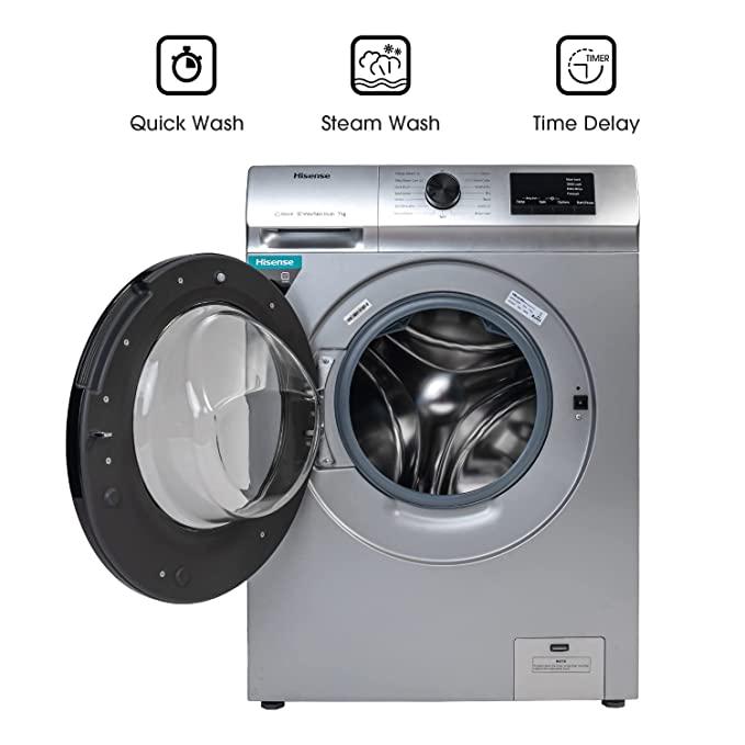 MACHINE A LAVER HISENSE 7KG FRONT LOAD GRIS j