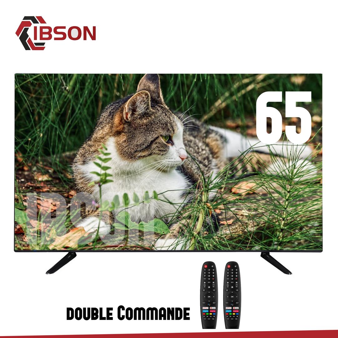 TELEVISEUR IBSON 65" SMART ANDROID IB0065F11U +2 TELECOMMANDES C