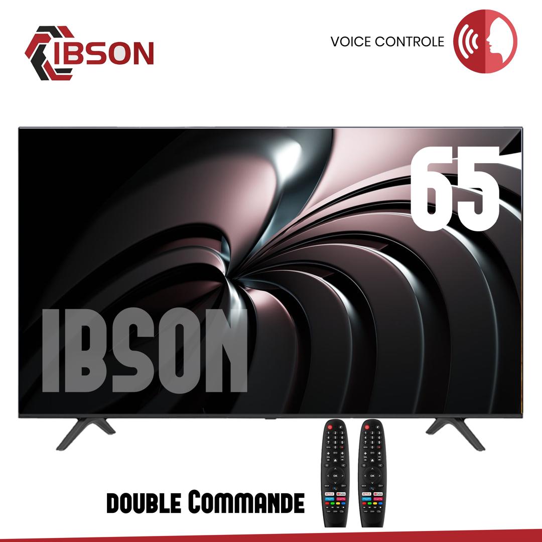 TELEVISEUR IBSON 65" SMART + 2 TELECOMMANDES + VOICE CONTROLE G