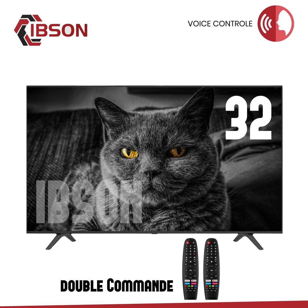 TELEVISEUR IBSON 32' SMART + 2 TELECOMMANDES + VOICE CONTROLE