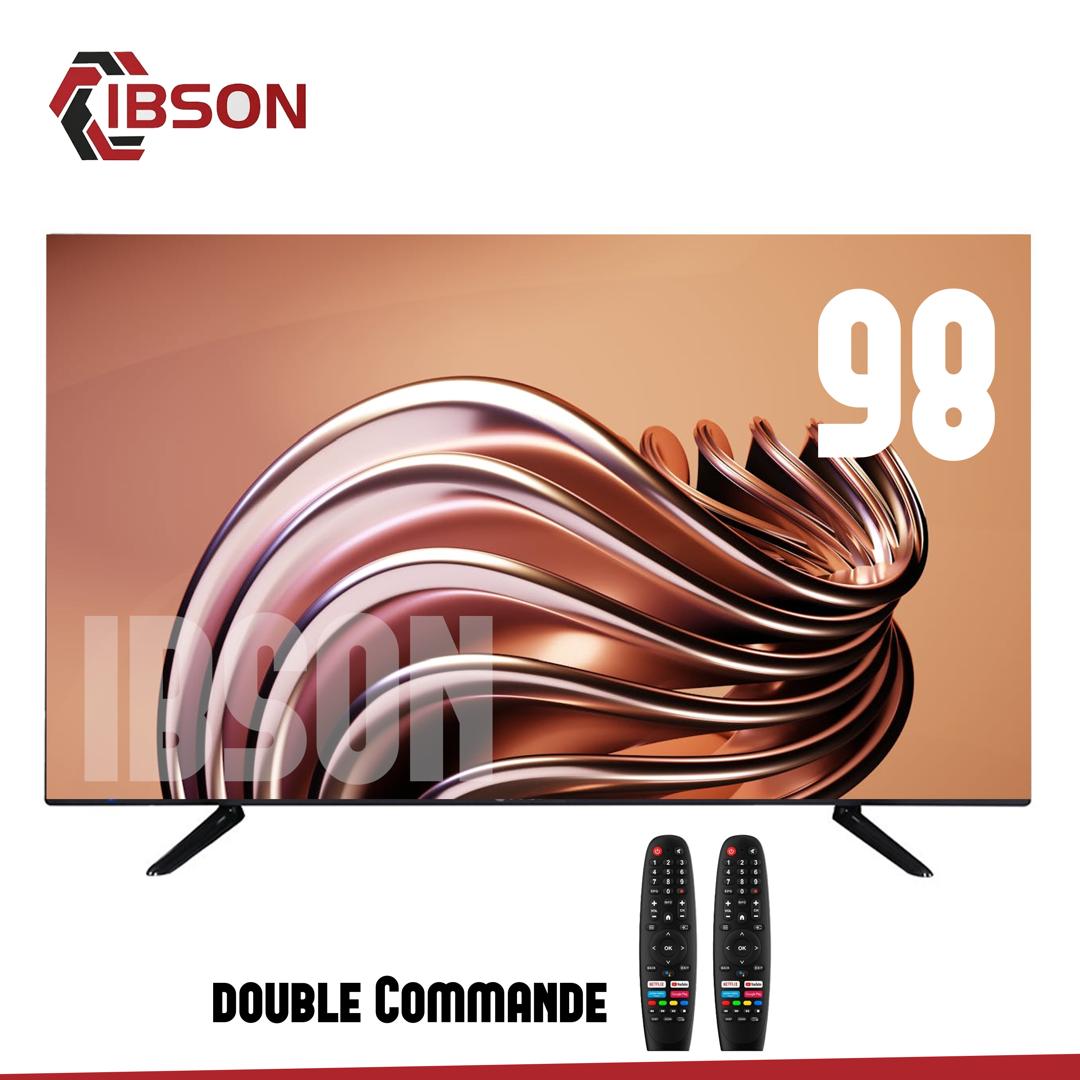 TELEVISEUR IBSON 98' SMART ANDOIRD + 2 TELECOMMANDES A