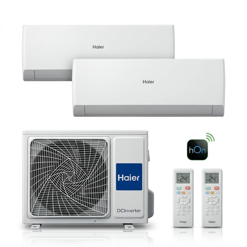 SPLIT HAIER DOUBLE EVAP 12000BTU 1.5CV INVERTER